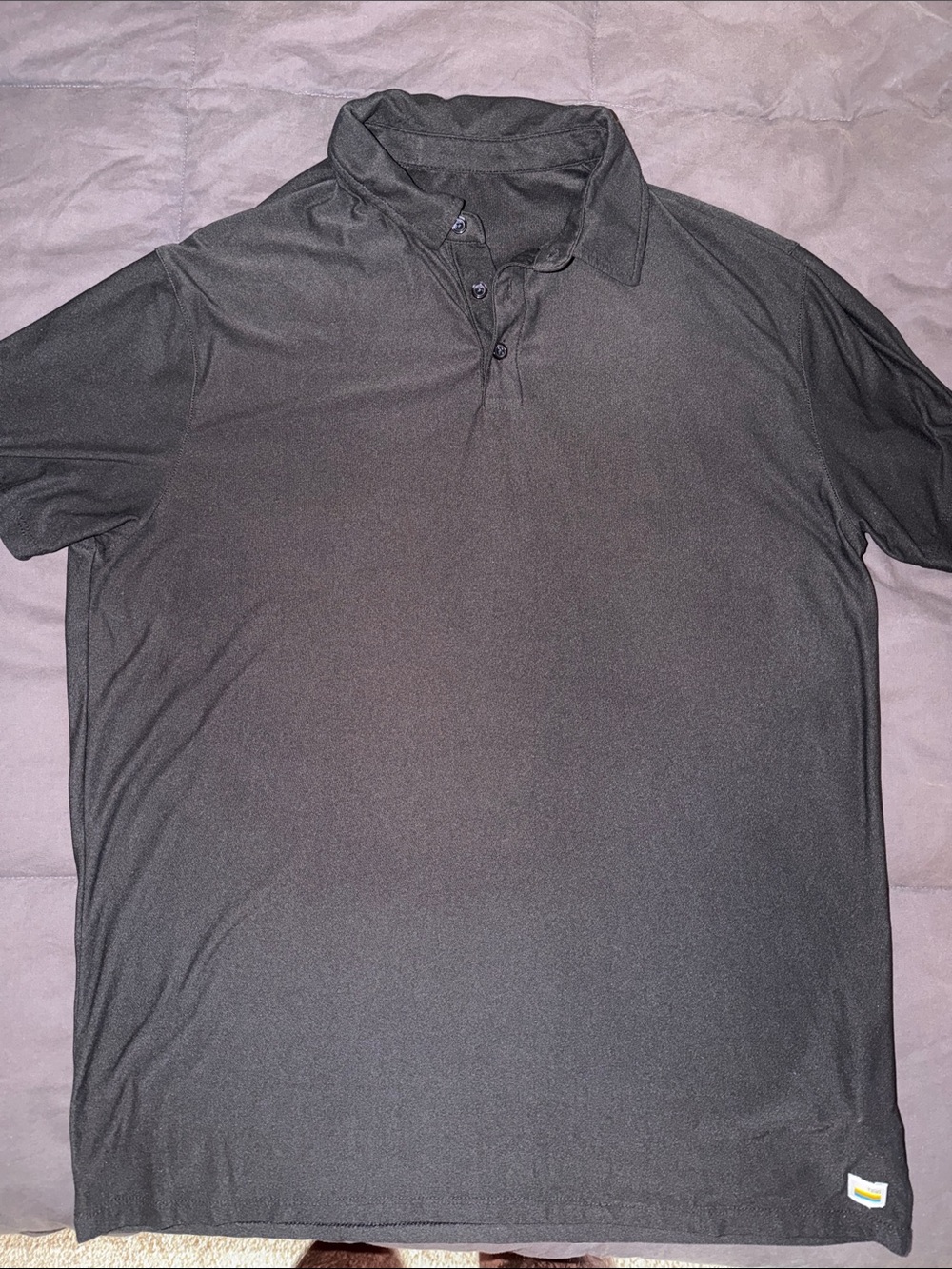 Men's Vuori Black Polo Shirt Size M- Lightweight Performance